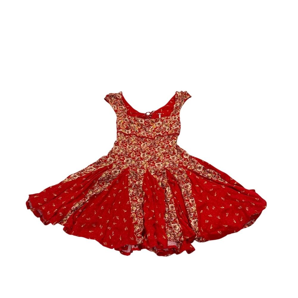 Free People Womens XS Ponderosa Mini Dress Floral Feminine Dainty Cottage Fairy - Picture 3 of 10